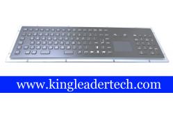 China Dust-proof 103 Keys Black Metal Kiosk Keyboard With Touchpad And Number Keypad supplier
