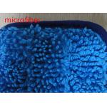 Textiles Microfiber Wet Mop Pads Blue Twisting Fabric 13*47cm High Aborbent