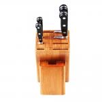 High Durability Bamboo Knife Block Set Natural Color For Home Kitchen for sale