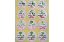 China Custom Round Label Stickers – White PET plastic Circle Logo Sticker Printing & Kids Name Labels supplier