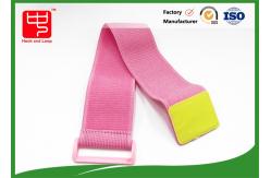 China Wide 50mm Pink Elastic Unnapped Reflective Straps With Cinch supplier