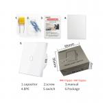 2gang White Glass Switches 5W - 150W Led Touch Switch Tempered Glass Panel