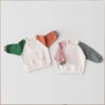 Toddler Fleece Lined Color Block Sweatshirt 280gsm 16T With 100% Cotton Fleece Fabric for sale