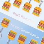 Transparent Acrylic Keychain With Metal Ring Cute Business Company Logo Printed Promotional Gift for sale
