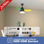 Bedroom Brushless Dimmable LED Ceiling Fan With Remote RoHS Certification