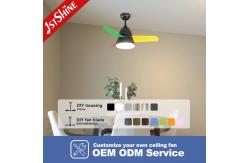 China Bedroom Brushless Dimmable LED Ceiling Fan With Remote RoHS Certification supplier