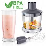 Multifunction Portable Hand Blender BPA Free 12 Speed Low Noise