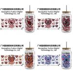 UVDTF packaging custom UV transfer stickers 16oz cup sleeve 20oz stickers DTF transfer stickers waterproof labels for sale