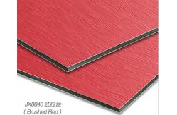 China 3mm Red Brushed ACM , aluminium composite panel supplier