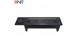 China Desk Mounted Flip Up Outlet With Mobile Phone Wireless Charging Function supplier