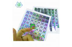 China Glossy Valid  Silver Foil Hologram Sticker Label ,  Clear Tamper Proof Stickers supplier