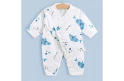 China Absorbent Muslin Baby Pajamas Separate Leg Romper Reusable Machine Washable supplier