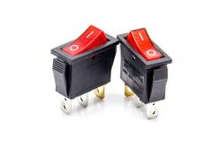 China Illuminated Latching Red And Green Button Rocker Switch supplier