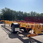 Steel material 1/2 Axles 20ft 40ft 45ft Container Transport Steel Skeleton Semi Trailer for sale