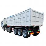 35 cbm Gooseneck Grain Tipper Semi Trailer 3 Axles Dumper Aggregate Tipping Trailers for sale