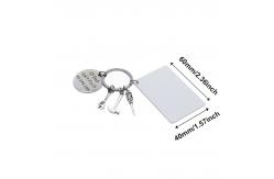 China Diy Custom Father'S Day Keychain Sublimation Daddy Photo Keyring supplier