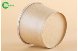 China Biodegradable Soup Paper Food Bowls With Lids Food Grade Sturdy Durable  8 Oz supplier
