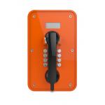 Orange Industrial Weatherproof Telephone With LCD Display And Rugged Handset for sale