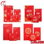Gold Foil CMYK Custom Red Packet Paper Chinese Wedding Red Envelope