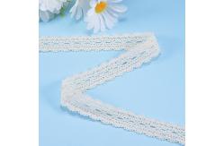 China 1/2 Inch Width Cotton Lace Trim Embroidery White Ribbon Lace supplier