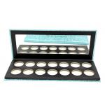 14 Pans Eye Shadow Case 27mm Glitter Paper Eyeshadow Palette With Mirror for sale
