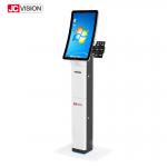 23.6 Inch Curved Self Service Touch Screen Kiosks Qr Code Scanner Printer for sale