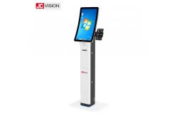 China 23.6 Inch Curved Self Service Touch Screen Kiosks Qr Code Scanner Printer supplier