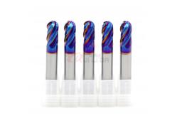 China 4Fl Diamond Ball Nose End Mill For Cutting Inconel 1/2 Shank supplier