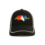 OEM Metal Buckle 6 Panel Baseball Cap Embroidery Logo Curve Brim Custom Twill Cotton Black for sale