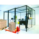 Roofed 3 Sides Wire Mesh Security Partitions Warehouse Cage Systems 20*10 *8