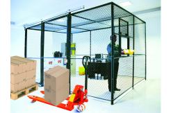 China Roofed 3 Sides Wire Mesh Security Partitions Warehouse Cage Systems 20*10 *8 supplier