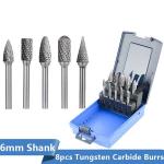 Metal Wood Grinding Engraving Polishing Tungsten Rotary Burr Set 10pcs 6mm for sale