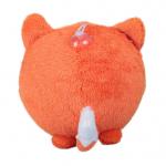 Orange / White Custom Plush Keychain , Cat Shape Plush Animal Keychains
