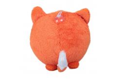 China Orange / White Custom Plush Keychain , Cat Shape Plush Animal Keychains supplier
