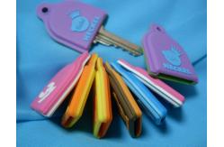 China Novelty Personalized Promotional Gifts Imprinted Logo PVC Keychain With LED Light supplier
