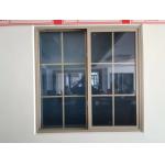 Flush PVC Anthracite Double Glazed Windows With Grill 2.28 Inch