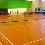 ISO9001 PVC Sport Flooring 1.8m Width Scrape Coating Badminton Flooring for sale