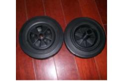 China Plastic Rim 250mm Trash Bin Wheel Garbage Can Wheel Replacement supplier