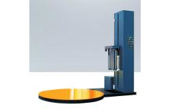 China Grey and Blue Automatic Pallet Shrink Wrap Machine With PLC System supplier