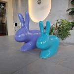 Large Lightweight Fiberglass Furniture With Personalized Logos Resin Table Sets