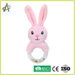 Rabbit 21x8.5cm Baby Plush Rattle 100 polyester CE Certification for sale