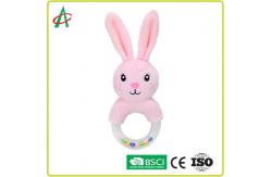 China Rabbit 21x8.5cm Baby Plush Rattle 100 polyester CE Certification supplier