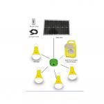 Mini Portable Solar Power System Generator 30W With Phone Charger 4 LED Bulbs for sale