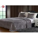 Diamond Embossed Plush Fur Blanket PV Plush King Size Bedding Sets Durable for sale