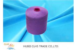 China Purple Durable Semi Dull Yarn , Twisted Dyed Polyester Non Knot For Clothes supplier