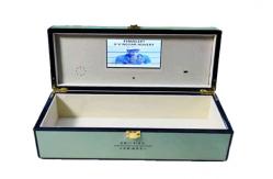 China Double Decker LCD video gift box Autoplay with Glossy lamination supplier