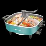 6QT 110V/220V Electric Hot Pot Steamboat Cookware With Divider for sale