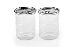 China Food Grade PET Plastic Clear Plastic Cylinder , Aluminum Easy Open End Tube supplier