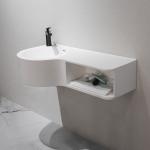 Compact Structure Wall Hung Basin Corner Wall Mount Sink Easy To Install for sale