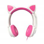 10m Transmission Wireless Cat Ear Headphones With RGB LED Moving Light